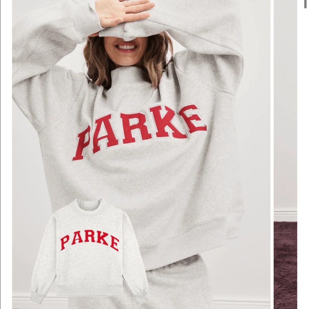 Parke Valentine’s Day mockneck classic grey + cherry
